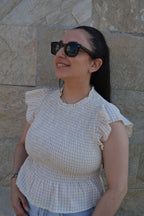 Top Vichy Beige