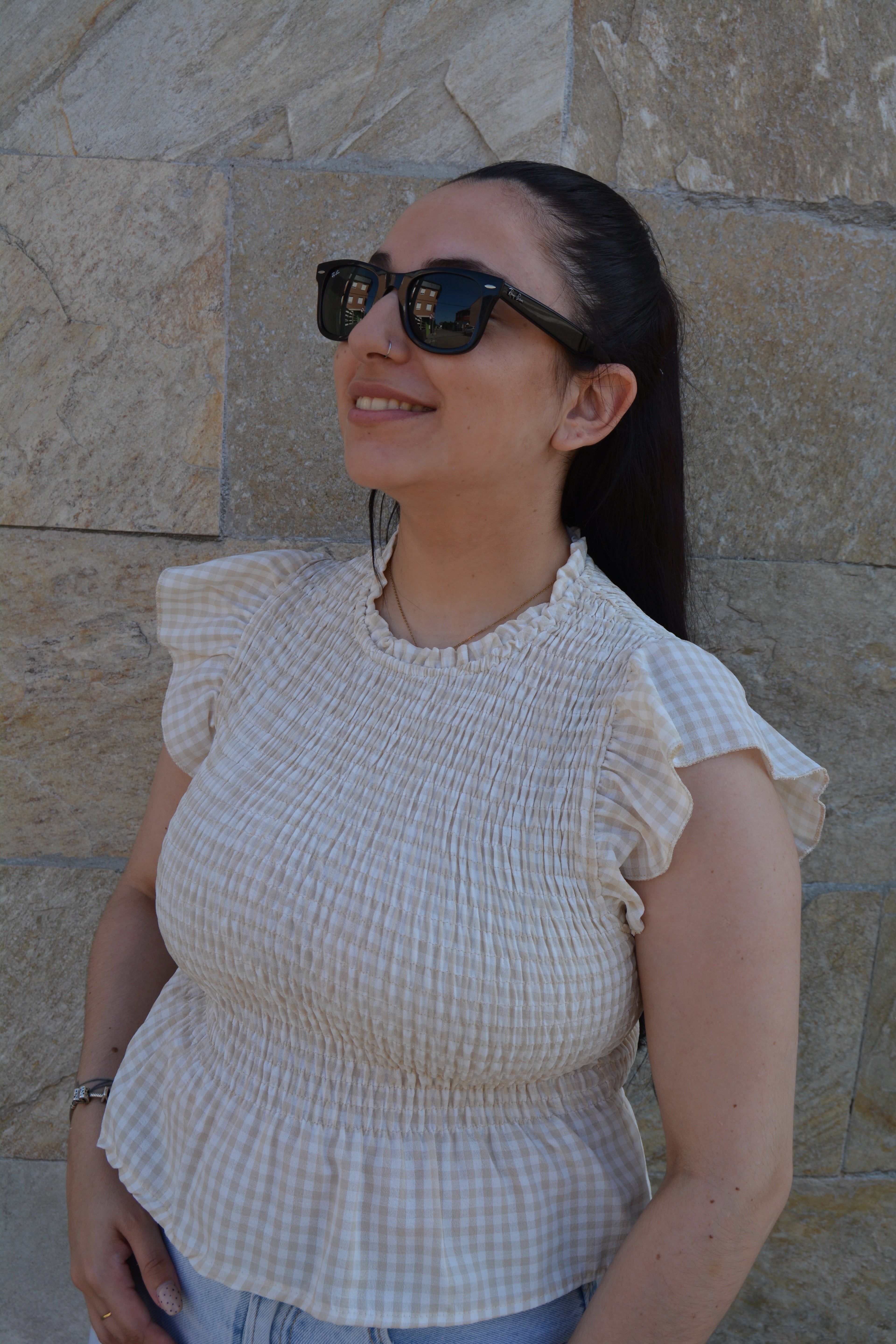 Top Vichy Beige