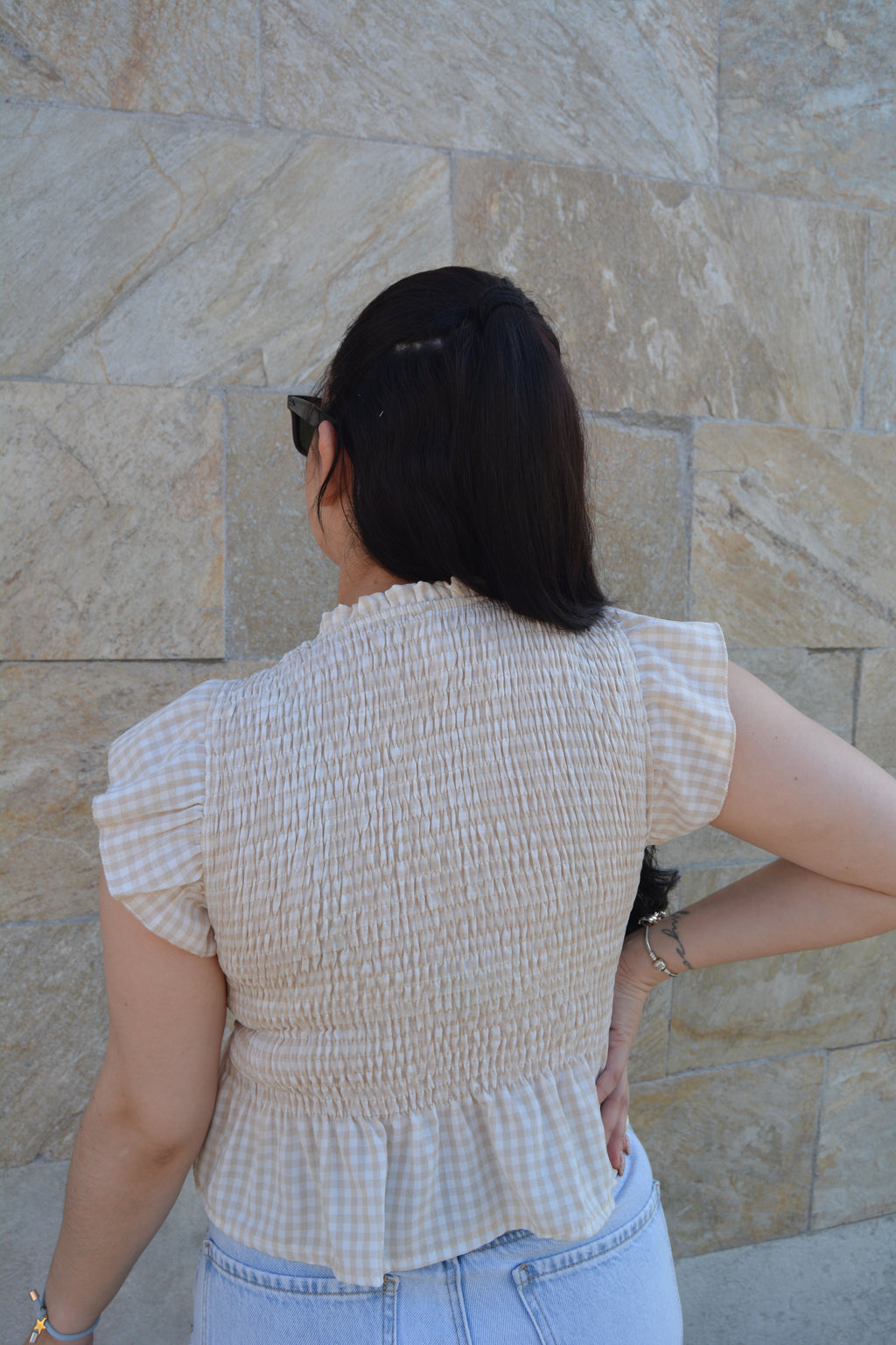 Top Vichy Beige