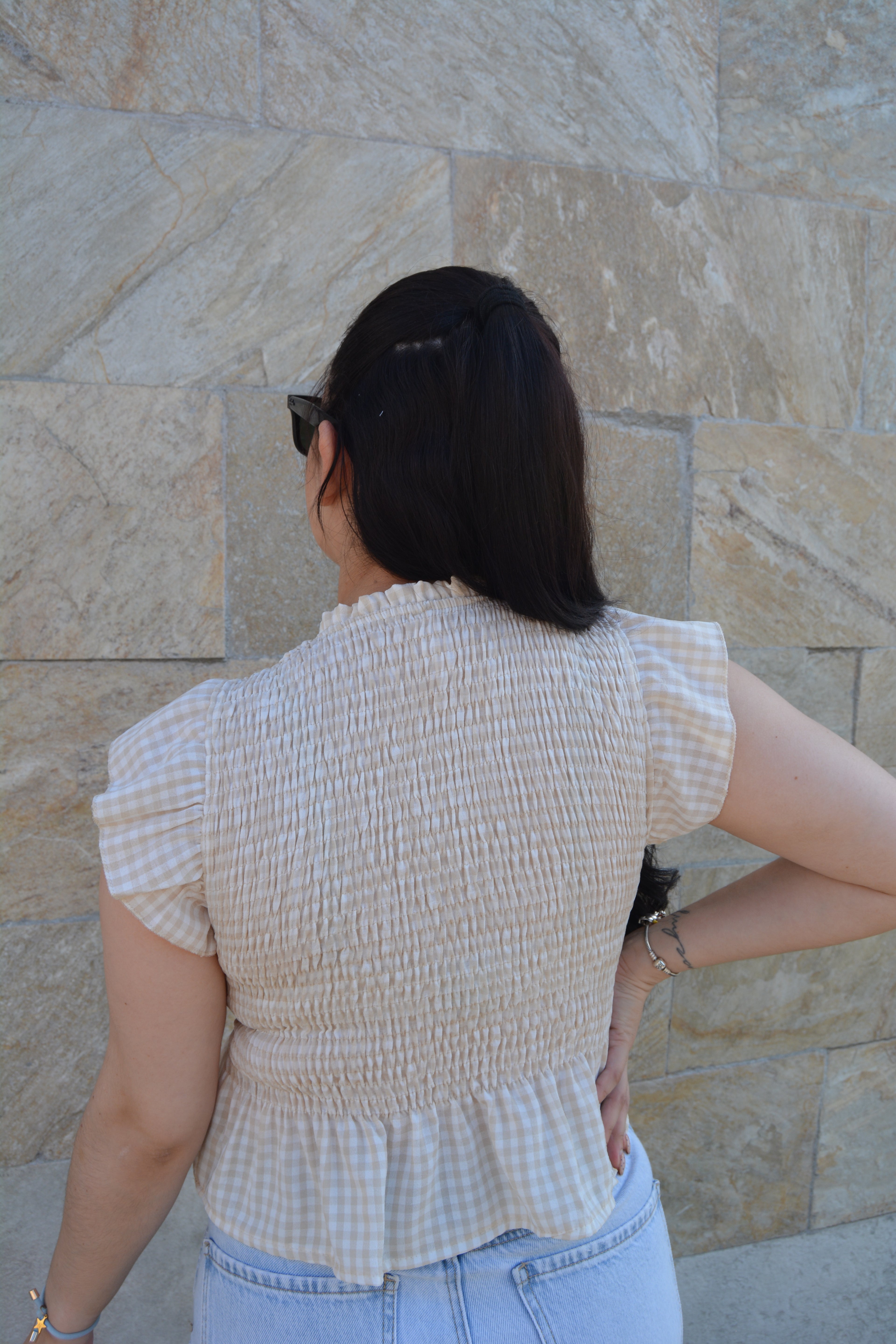 Top Vichy Beige