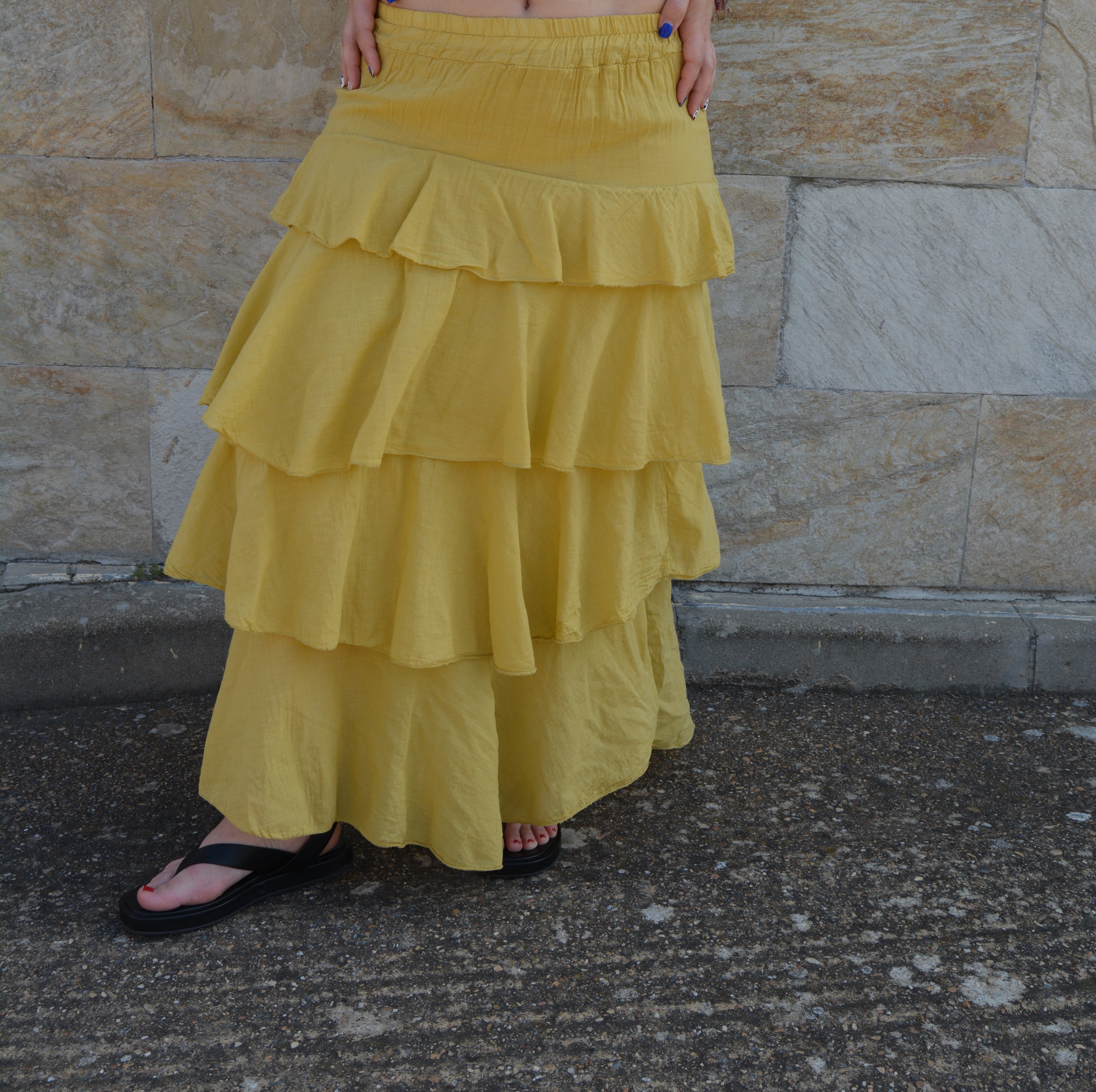 Falda Santorini Mostaza