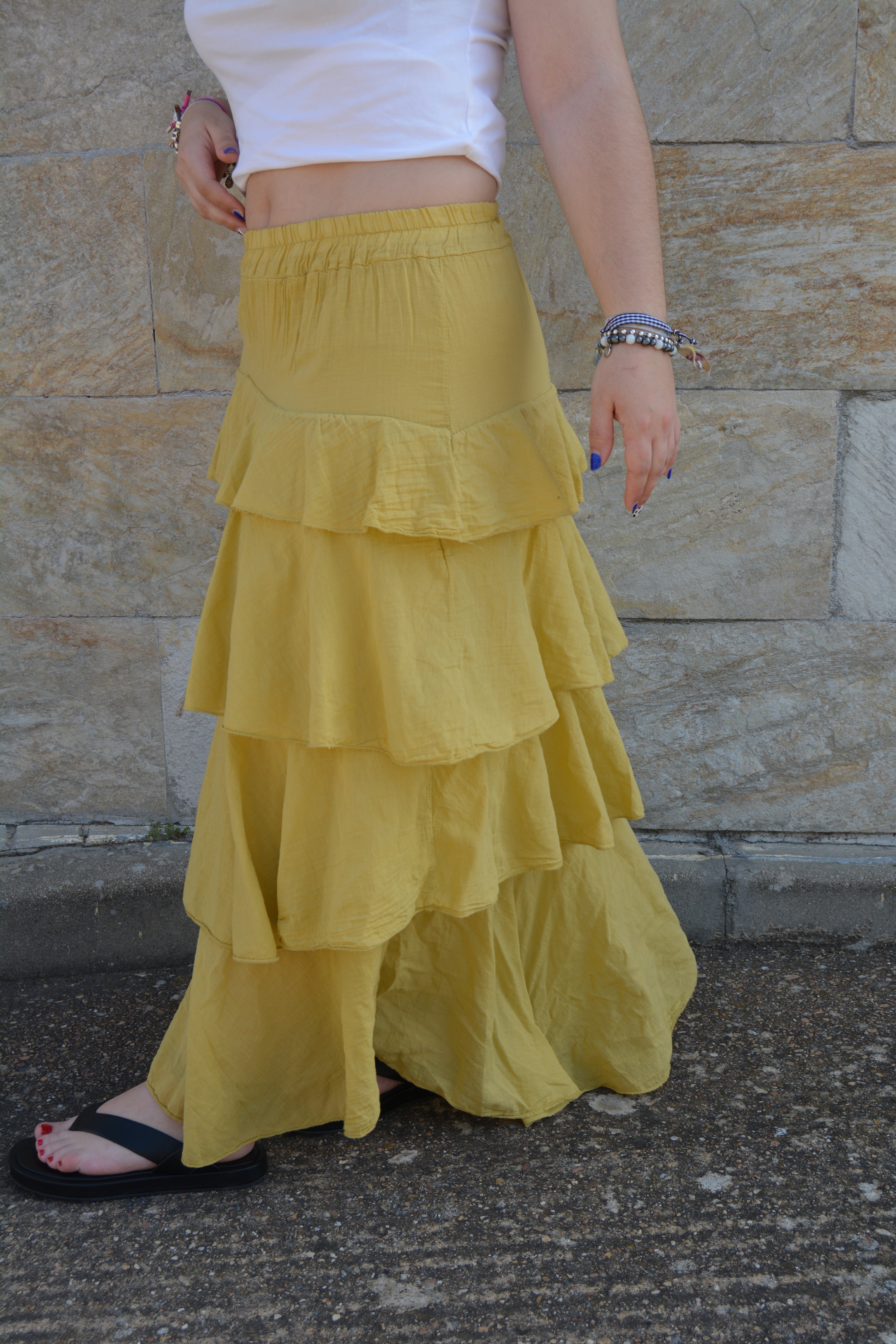 Falda Santorini Mostaza